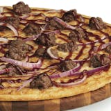Gluten Free Impossible Beef BBQ Pizza