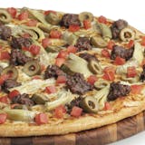 Gluten Free Impossible Artichoke Pesto Pizza